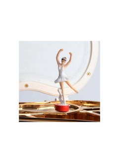 General Saim Musical Jewellery Box, Heart-Shaped Music Box with Dancing Ballerina White Jewel Storage Case For Girls Women  - Image 3