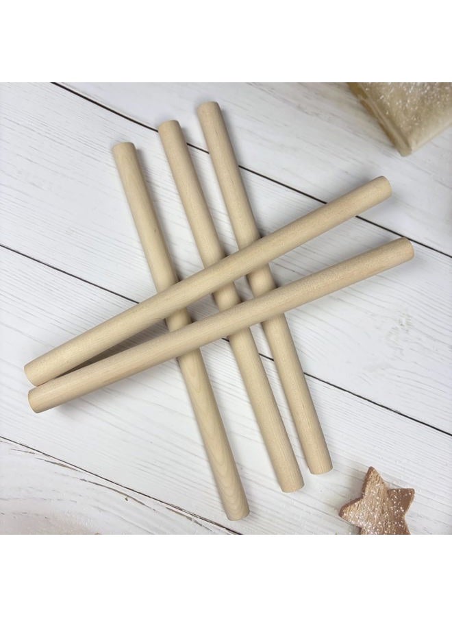 Lugailly Wood Dowel Rods Wooden Dowels for Crafts 1 x 15 Inch, 5 PCS Wooden Sticks for Crafts, Macrame Wood Rods, Unfinished Birch Hardwood Round Sticks for Crafting and DIYers, Wands, Flags - Image 3