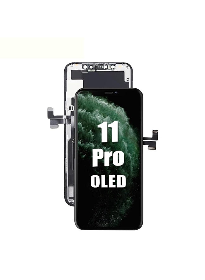 Kara Manda for iPhone 11 Pro Screen Replacement OLED [NOT LCD] 5.8 Inch  Display 3D Touch Screen FHD Digitizer Frame Assembly Compatible with Model A2160, A2217, A2215 - Image 1