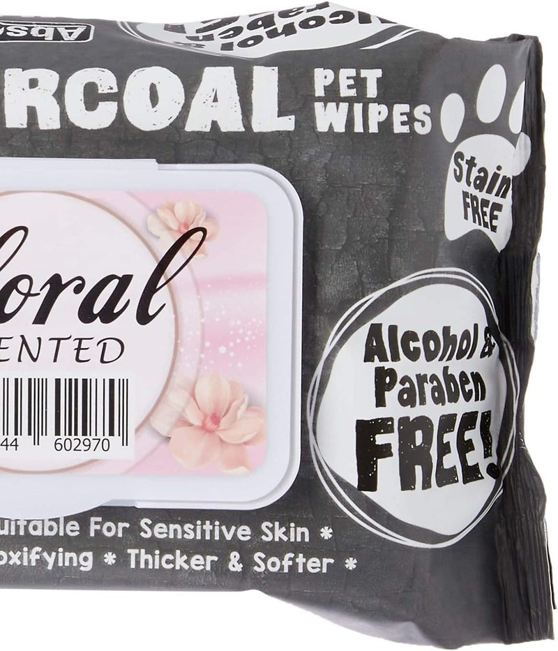 Absorb Plus Charcoal Pet Wipes Floral 80 Sheets - Image 4