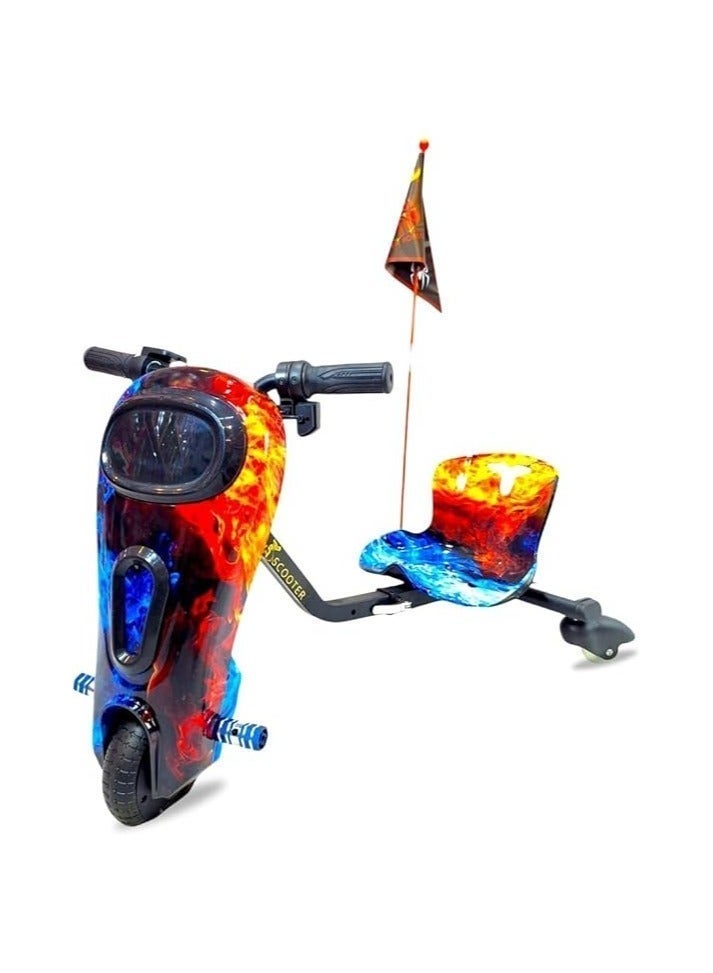 Flash Drift Scooter 360 Degrees 3 Wheel Electric Scooter, 15KM/h Max Speed, 3 Speeds, Bluetooth Speakers,15km Range, 6-18 Years - Image 1