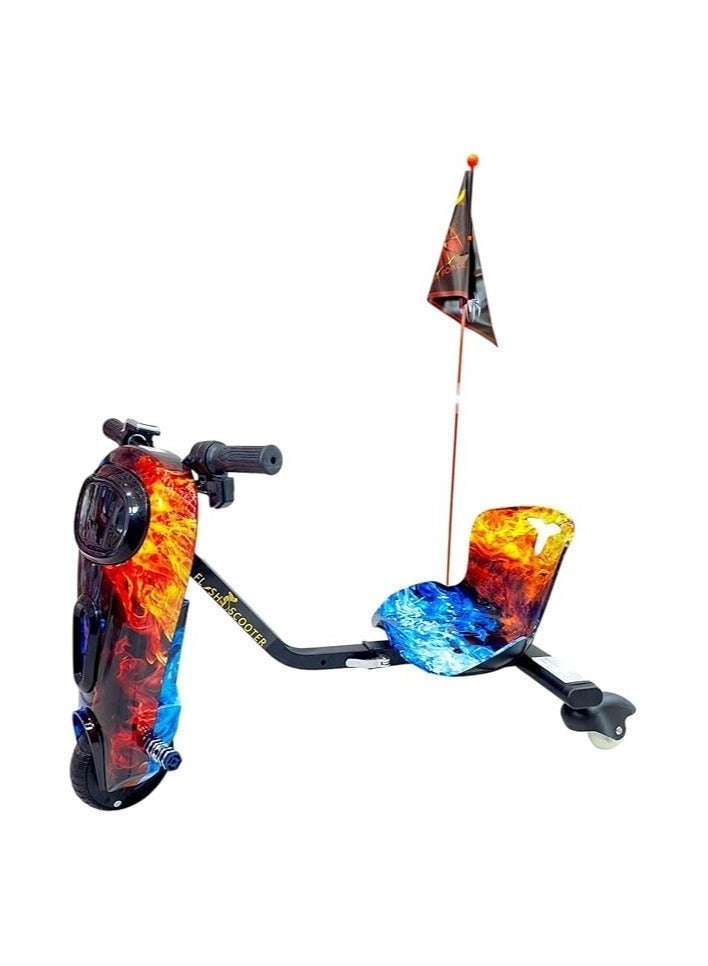 Flash Drift Scooter 360 Degrees 3 Wheel Electric Scooter, 15KM/h Max Speed, 3 Speeds, Bluetooth Speakers,15km Range, 6-18 Years - Image 2