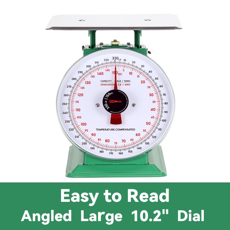 ta da Tada 150kg/330lbs Heavy Duty Industrial Scale Mechanical Kitchen and Food Scale with Stainless Steel Platform - Image 3