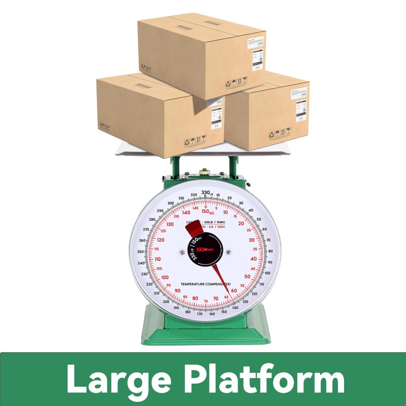ta da Tada 150kg/330lbs Heavy Duty Industrial Scale Mechanical Kitchen and Food Scale with Stainless Steel Platform - Image 4