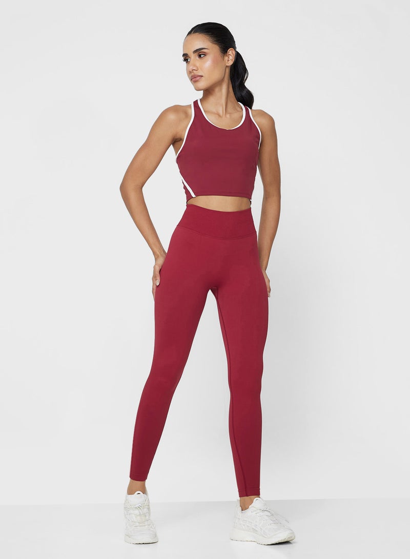 فورورد بلوزة بدون أكمام بتصميم سباق مع حواف متباينة - Image 4