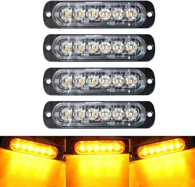 SEISSO 4-Pack Amber Strobe Lights - Image 1