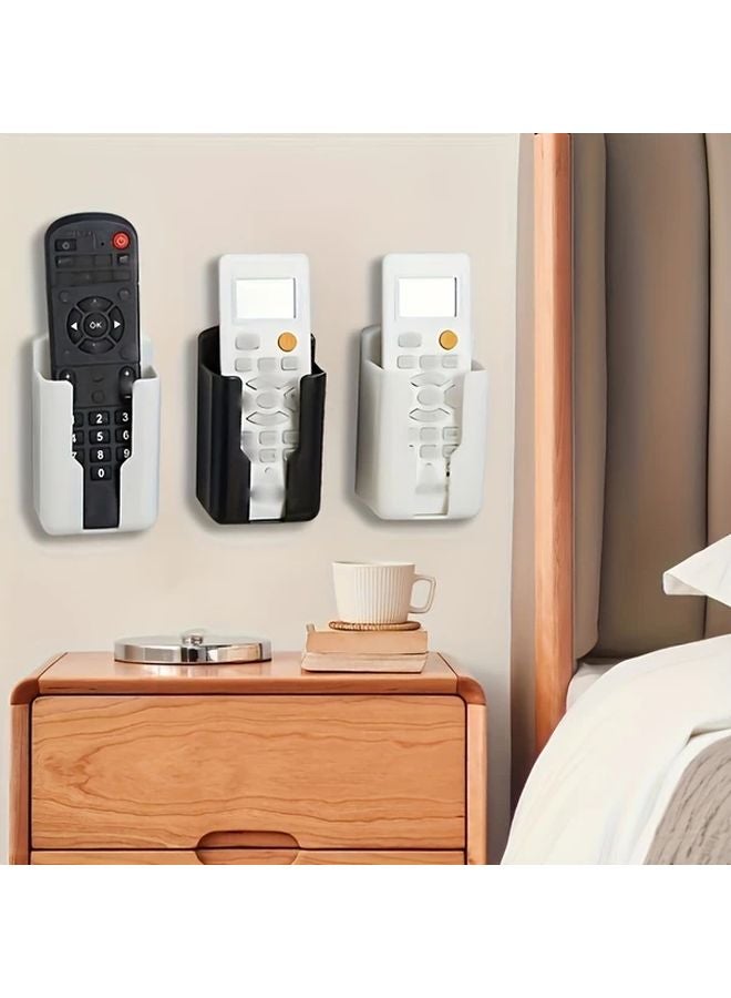 Black Wall Mounted Remote Holder Durable Plastic Storage Box for TV AC Remotes - Image 5