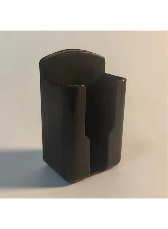 Black Wall Mounted Remote Holder Durable Plastic Storage Box for TV AC Remotes - Image 1