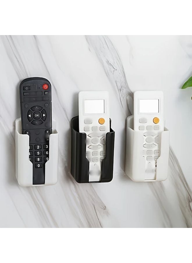 Black Wall Mounted Remote Holder Durable Plastic Storage Box for TV AC Remotes - Image 3