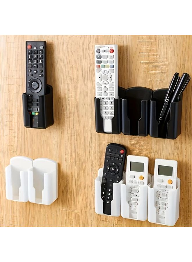 Black Wall Mounted Remote Holder Durable Plastic Storage Box for TV AC Remotes - Image 2
