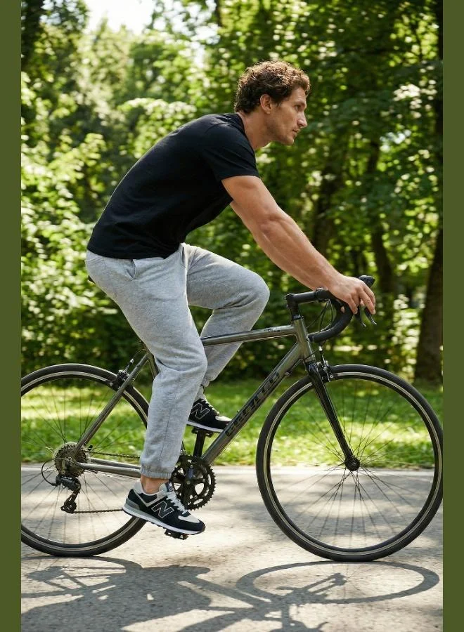 بوراتي بنطلون رياضي رجالي قطن بخصر عادي وأرجل مرنة وجيوب