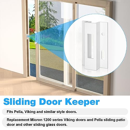 Kscjdg Patio Sliding Door Keeper／Hook Style Latch／E 2124 Latch Lock Replacement Pella,Micron 1200 Series,Viking Doors and Other Sliding Glass Doors,Extruded Aluminum (White) (2 Pack) - Image 4