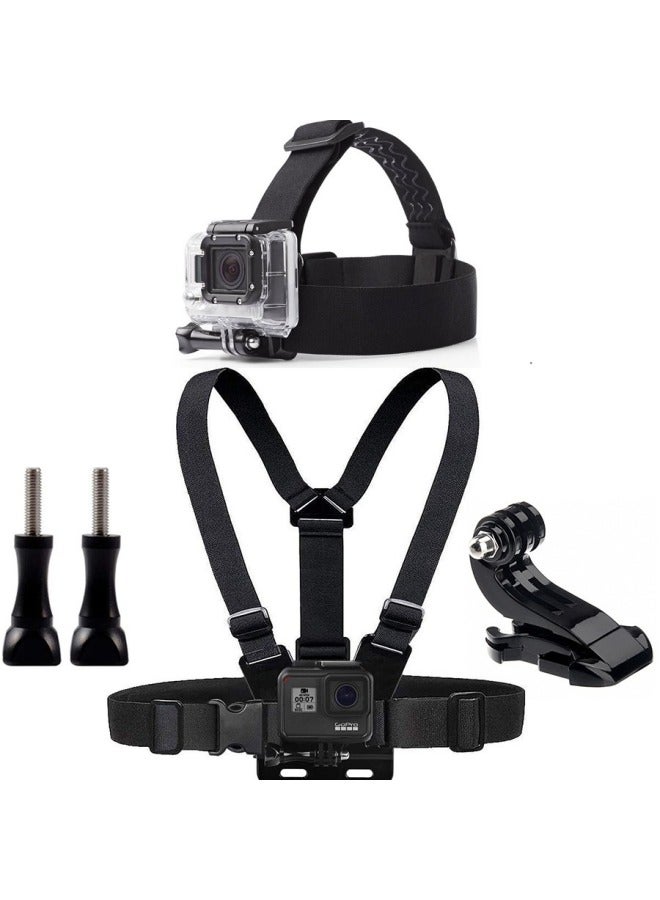 Generic DJI Sports Camera Accessories GP Wrist Strap Arm Strap Palm Strap Shoulder Strap School Bag Chuck With Chest Strap Holder-Color:Chest Strap Headband Nine-piece Set  - Image 3