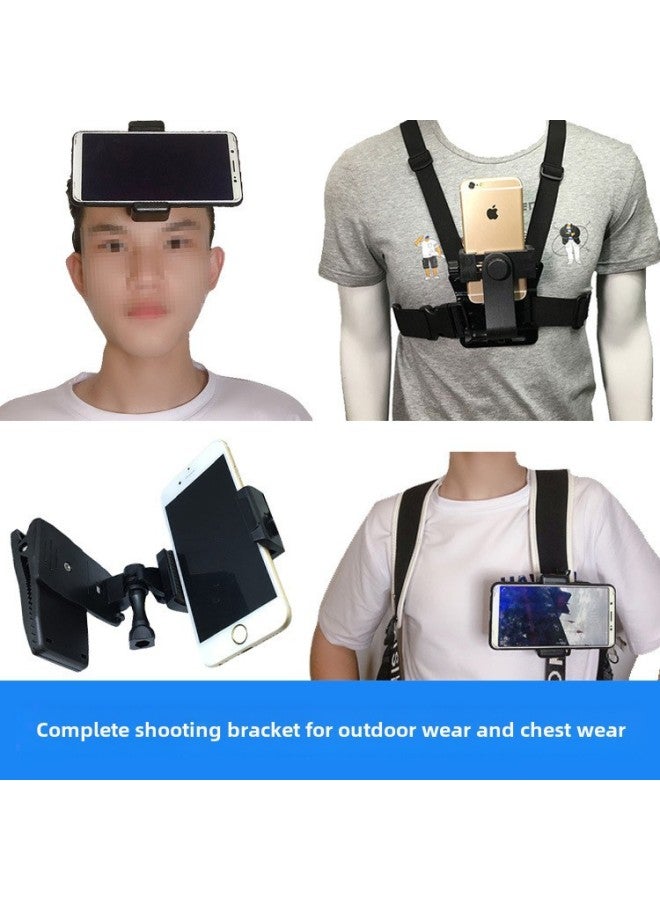 Generic DJI Sports Camera Accessories GP Wrist Strap Arm Strap Palm Strap Shoulder Strap School Bag Chuck With Chest Strap Holder-Color:Chest Strap Headband Nine-piece Set  - Image 4