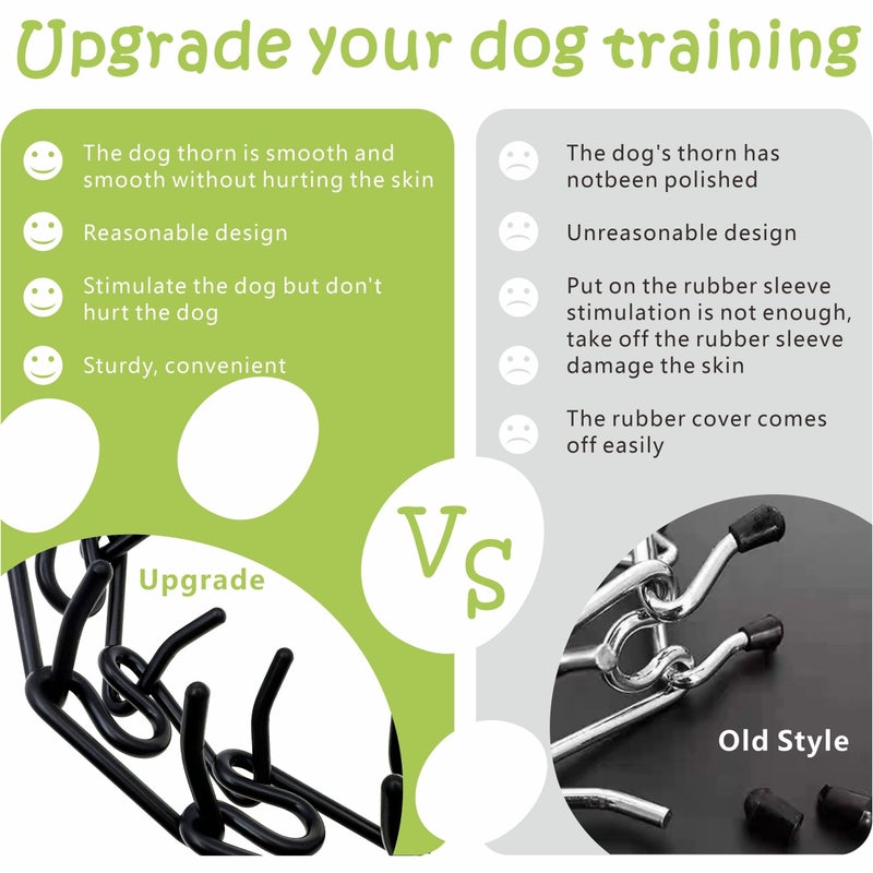 Black Pinch Dog Collar No Pull Training Collar For Small Medium Large Dogs Size L - Image 5