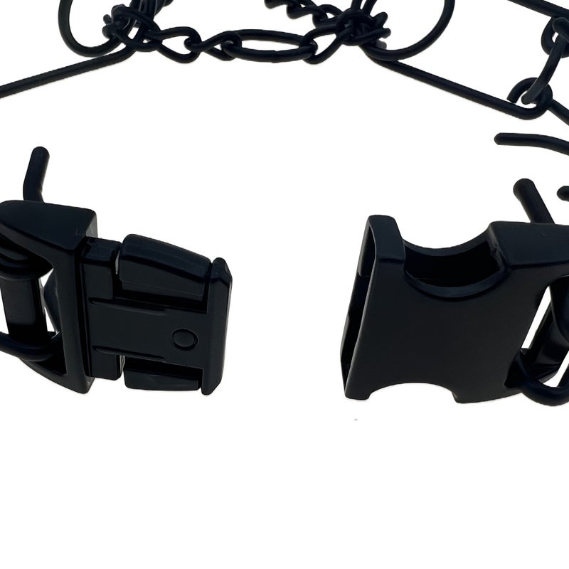 Black Pinch Dog Collar No Pull Training Collar For Small Medium Large Dogs Size L - Image 3