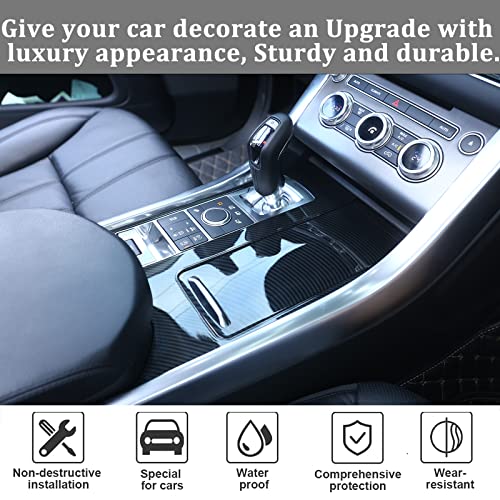 YUECHI ABS Carbon Fiber Style Plastic Center Console Panel Cover Frame Trim 3pcs for Land Rover Range Rover Sport 2014-2017 Left Hand Drive Accessories - Image 3