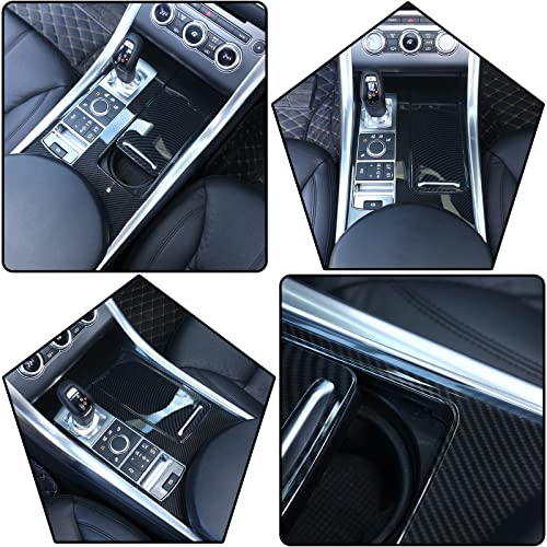 YUECHI ABS Carbon Fiber Style Plastic Center Console Panel Cover Frame Trim 3pcs for Land Rover Range Rover Sport 2014-2017 Left Hand Drive Accessories - Image 2