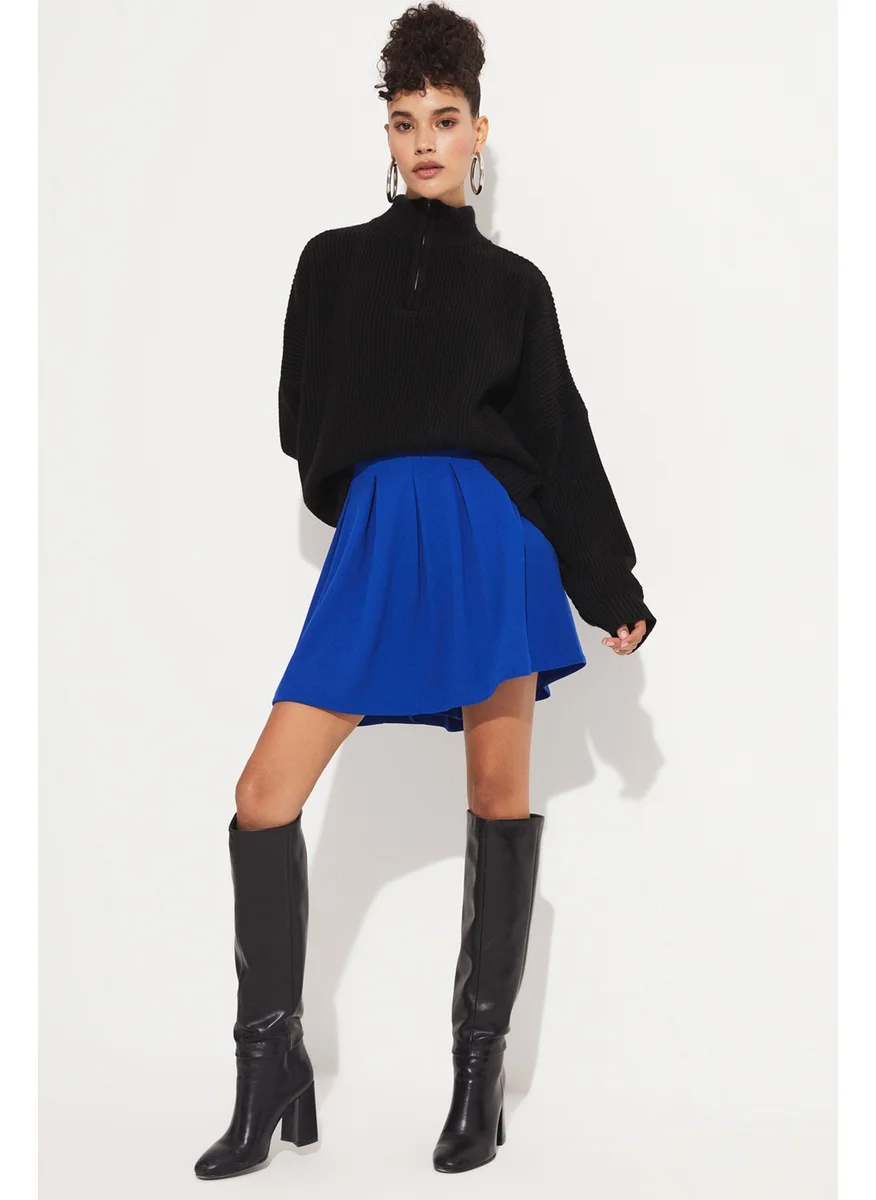 جون Pleated Knitted Skirt