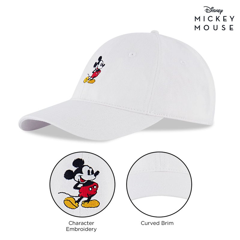Disney Men's Baseball Cap, Mickey Mouse Adjustable Hat for Adult, White, One Size - Image 5