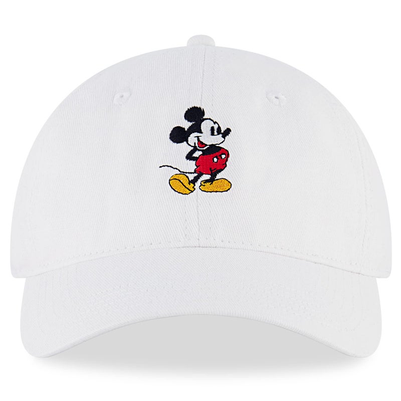 Disney Men's Baseball Cap, Mickey Mouse Adjustable Hat for Adult, White, One Size - Image 2
