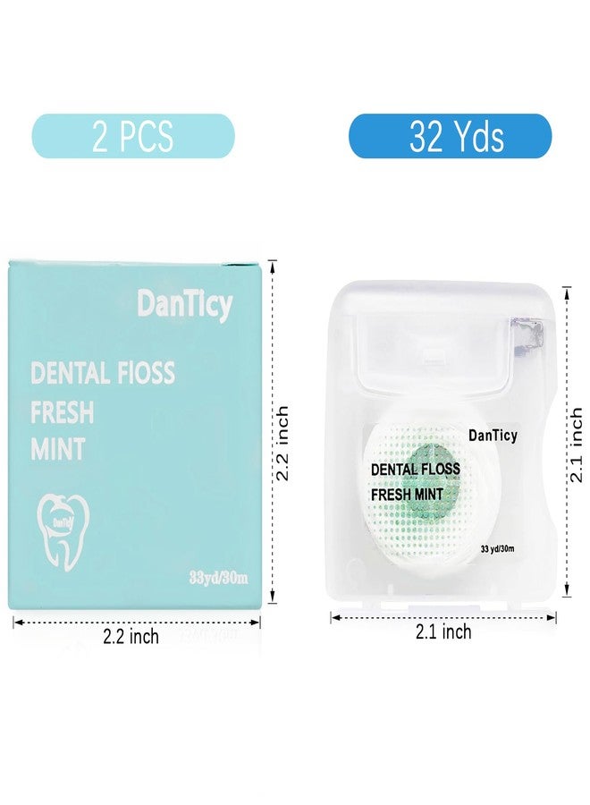 DanTicy Expanding Shred-Resistant Dental Floss for Implants, Braces & Wide Spaces, Coconut Oil, Waxed, Mint(2 - Image 2