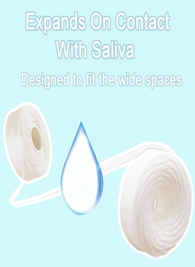 DanTicy Expanding Shred-Resistant Dental Floss for Implants, Braces & Wide Spaces, Coconut Oil, Waxed, Mint(2 - Image 4