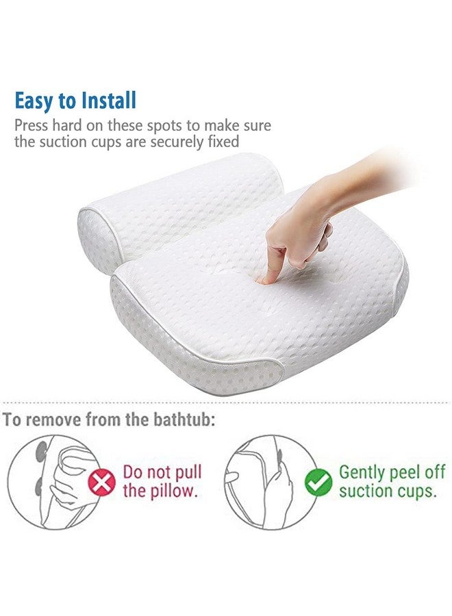 Fitheaven Bath Pillow For Bathtub Support Neckhead And Back With Nonslip Suction Cups And Comfortabl 4D Airenmesh Bathtub Pillow For Women & Men  - Image 5