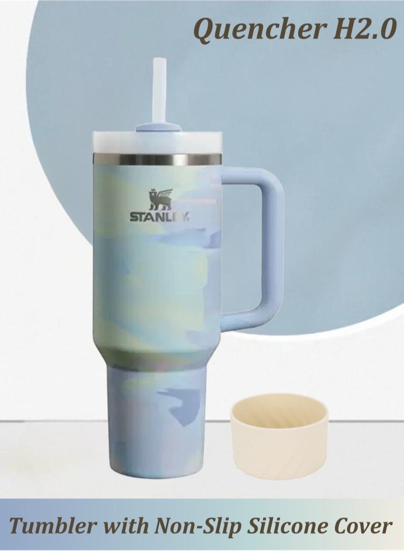 Stanley Quencher H2.0 FlowState 40oz Stainless Steel Vacuum Insulated Tumbler with Reusable Straw, Leak-Resistant Lid & Non-Slip Silicone Cover – Large Capacity Travel Mug for Coffee, Water, Iced Tea, Smoothies & More | Eco-Friendly & Durable - Image 1