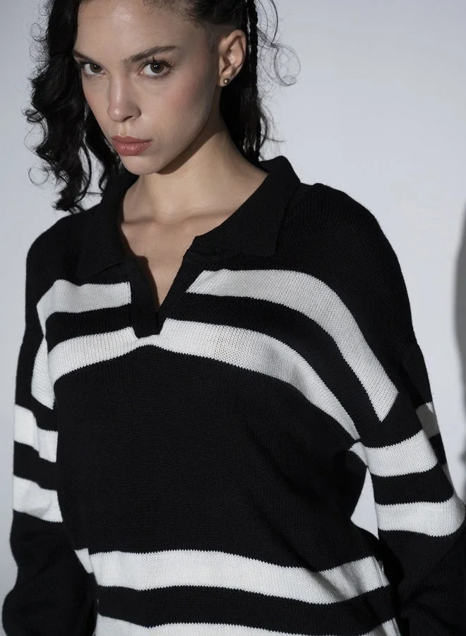 Hubberholme Women's Multicolour 100% Acrylic Oversized Sweater