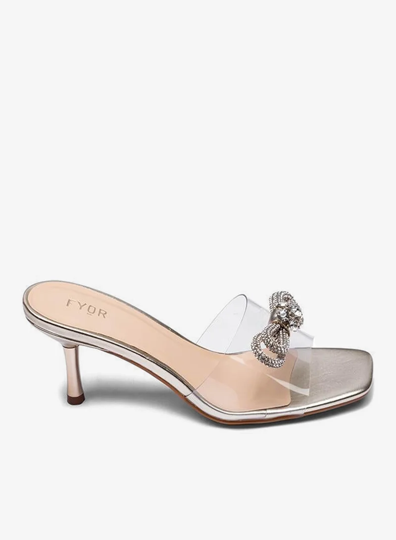 فايور Crystal Bow Mid-Heel Slide HL 95