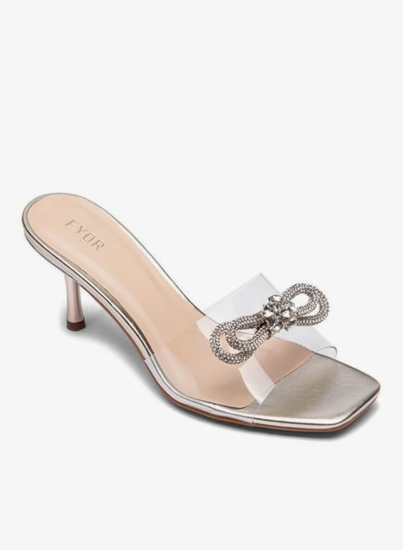 فايور Crystal Bow Mid-Heel Slide HL 95