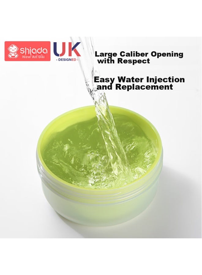 Xinnan Generation Xin'an Dai Children's Tableware, Baby Food Bowl, Infant Water-filled Insulated Bowl, Detachable 316l Multifunctional Grinding Bowl, Cloud Green - Image 2