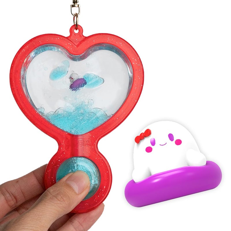 Sky Castle Goonameez HandHeld Sensory Toy with Floating Characters Mesmerizing Water Mix Fidget Toy Collect All 6 Unique Shapes for Squishy Fun Perfect Travel Toy Booboo - Image 3