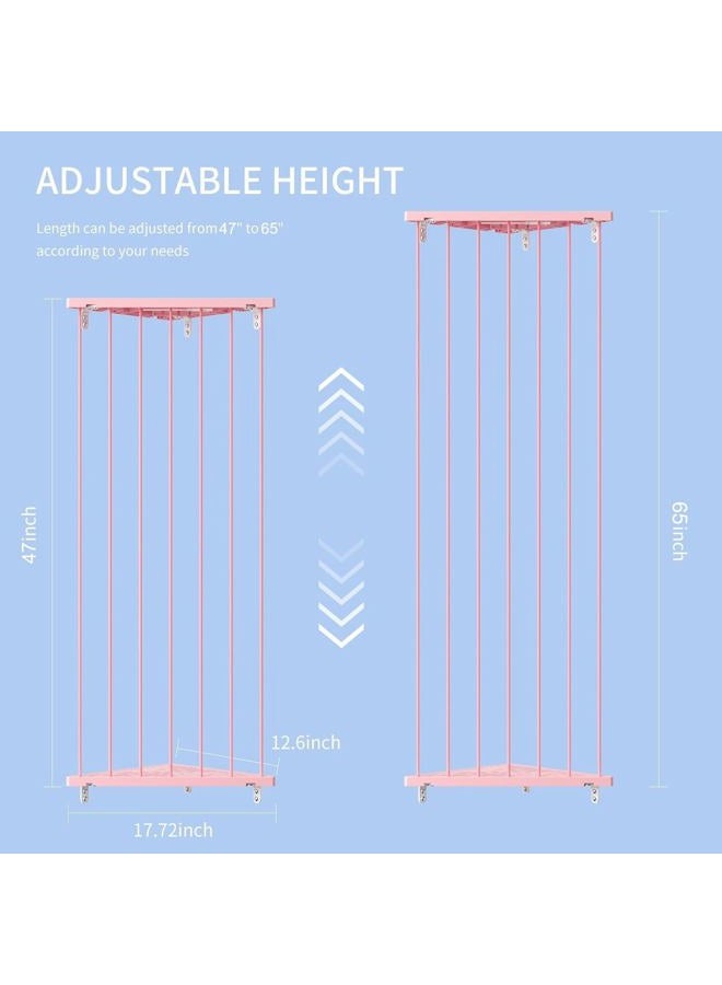 Befayoo Stuffed Animal Storage Shelf Organizer(Patented) - Corner Stuffed Animal Holder Length Adjustable - Wall Plush Storage for Nursery Playroom Bedroom Kids Room (Pink, Standard) - Image 4