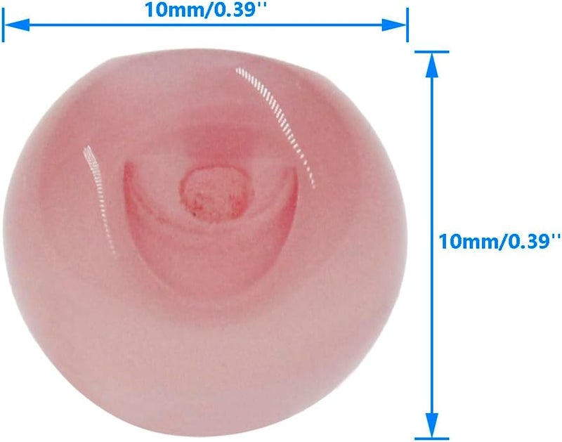 أزرار لؤلؤية من الراتنج الوردي 10 قطعة 10 مم أزرار خياطة مستديرة لفستان الزفاف التنورة والسترة - Image 3