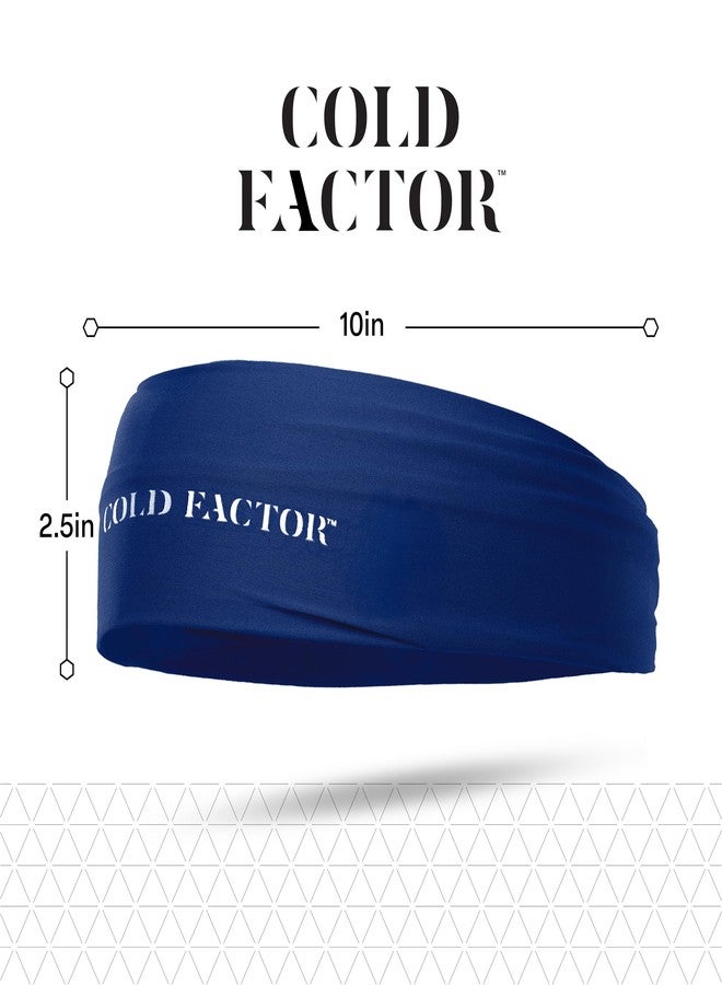 COLD FACTOR Instant Cooling Headband 3 Pack | Advanced Evaporative Comfort for Sports & Outdoor | UPF 50+ Protection | Long-Lasting Coolness | Ideal for Fitness, Hiking, Yoga, & Running (Navy Blue) - Image 2