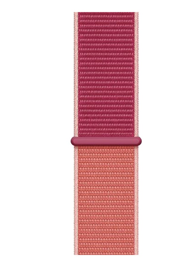 Alyashmac Nylon Sport Loop Replacement Band For Apple Watch Series 3/2/1 Pink/Orange - Image 1