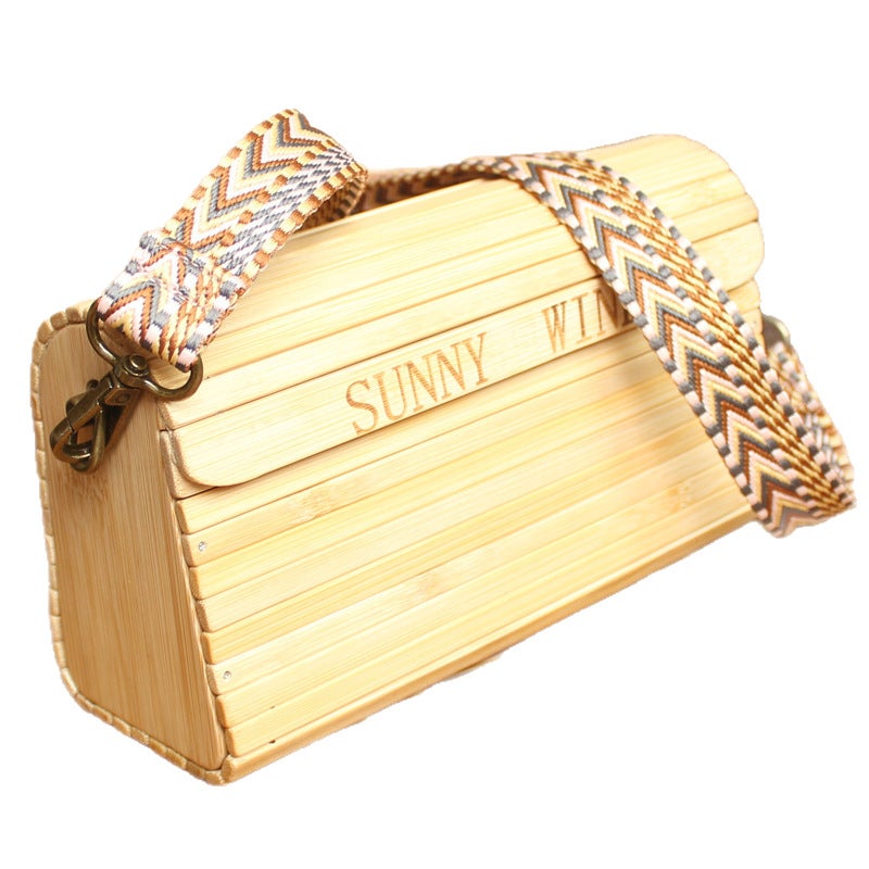 Handwoven Bamboo Tote Bag for Women - Image 1