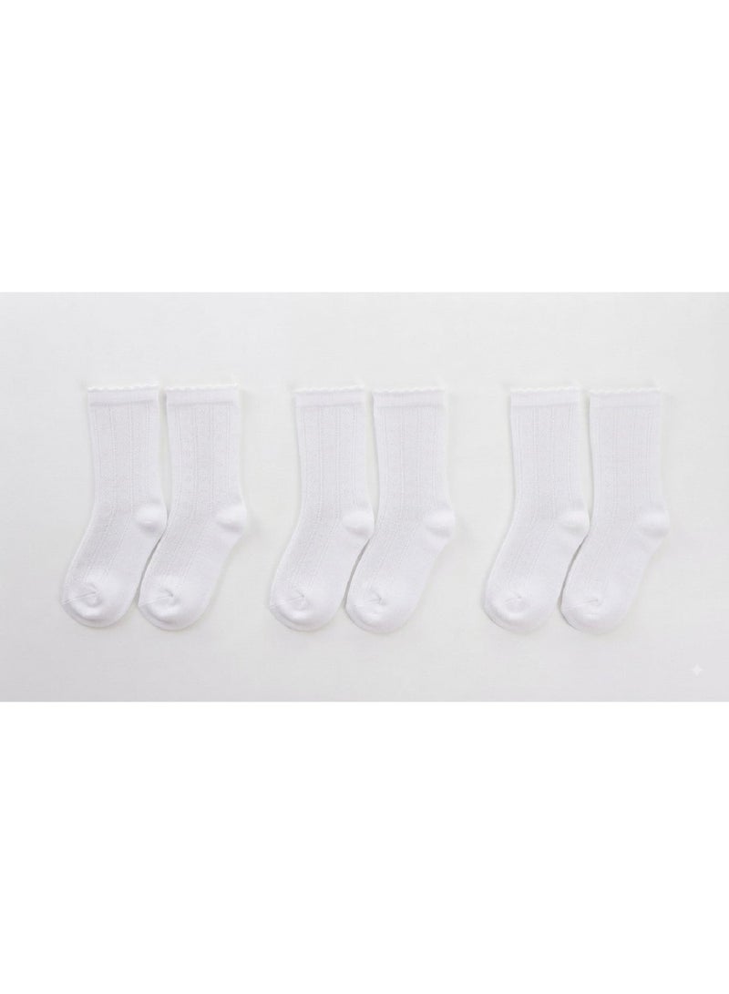 Tropical Girl's Crew length  Socks (Pack of 3) - Image 1