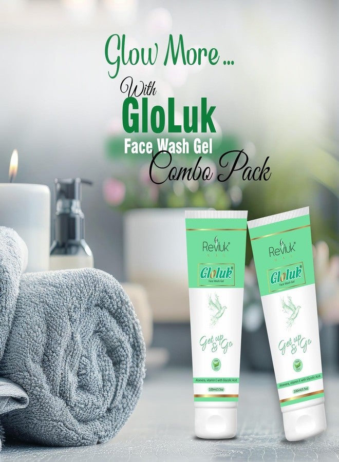 Revluk-Gloluk Face Wash Combo Pack - Deep Cleansing & Hydrating Formula | Natural Ingredients | Suitable for All Skin Types | Removes Dirt & Oil | 2 x 100ml - Image 2