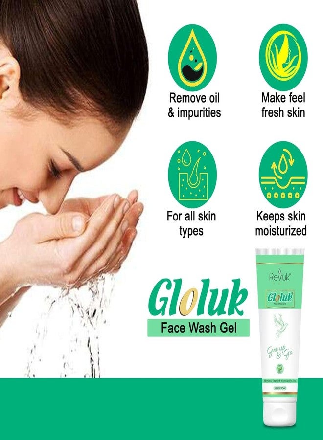 Revluk-Gloluk Face Wash Combo Pack - Deep Cleansing & Hydrating Formula | Natural Ingredients | Suitable for All Skin Types | Removes Dirt & Oil | 2 x 100ml - Image 3