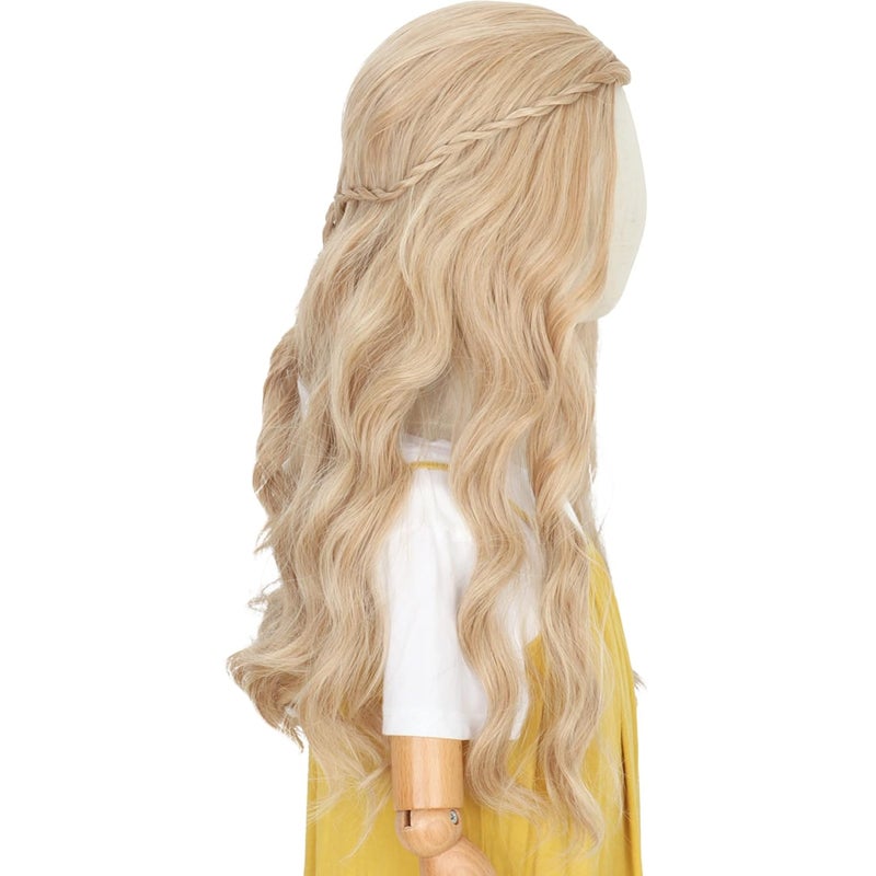Yan Dream Long Wavy Blonde Hair Princess Halloween Costume Wig - Image 5