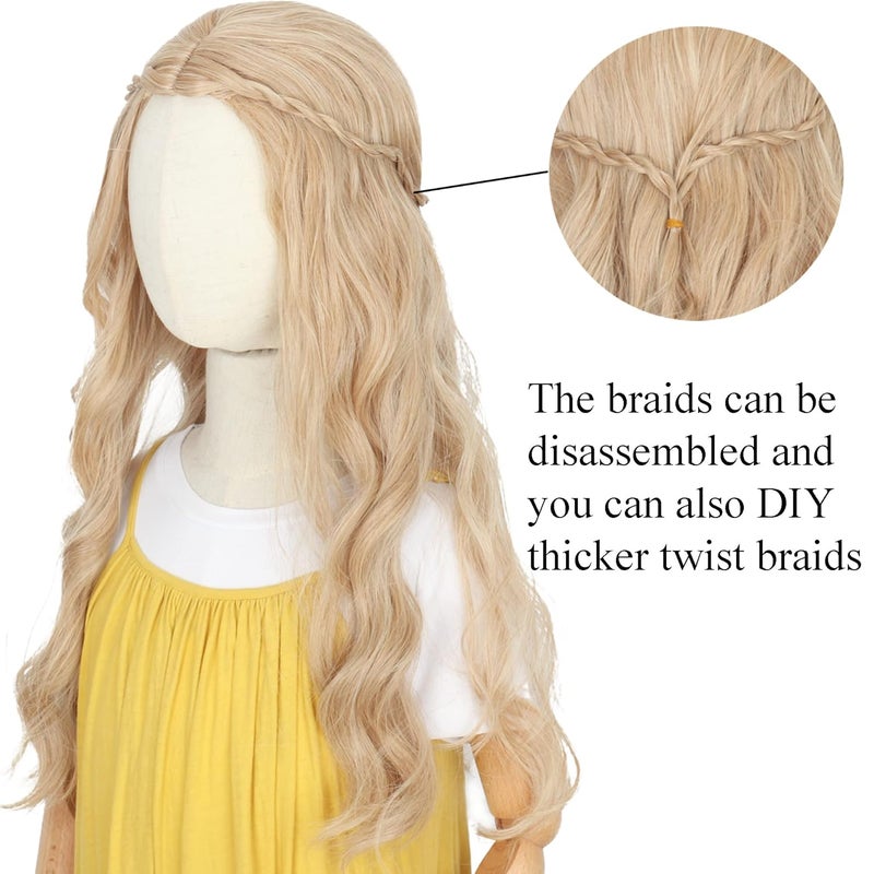 Yan Dream Long Wavy Blonde Hair Princess Halloween Costume Wig - Image 4