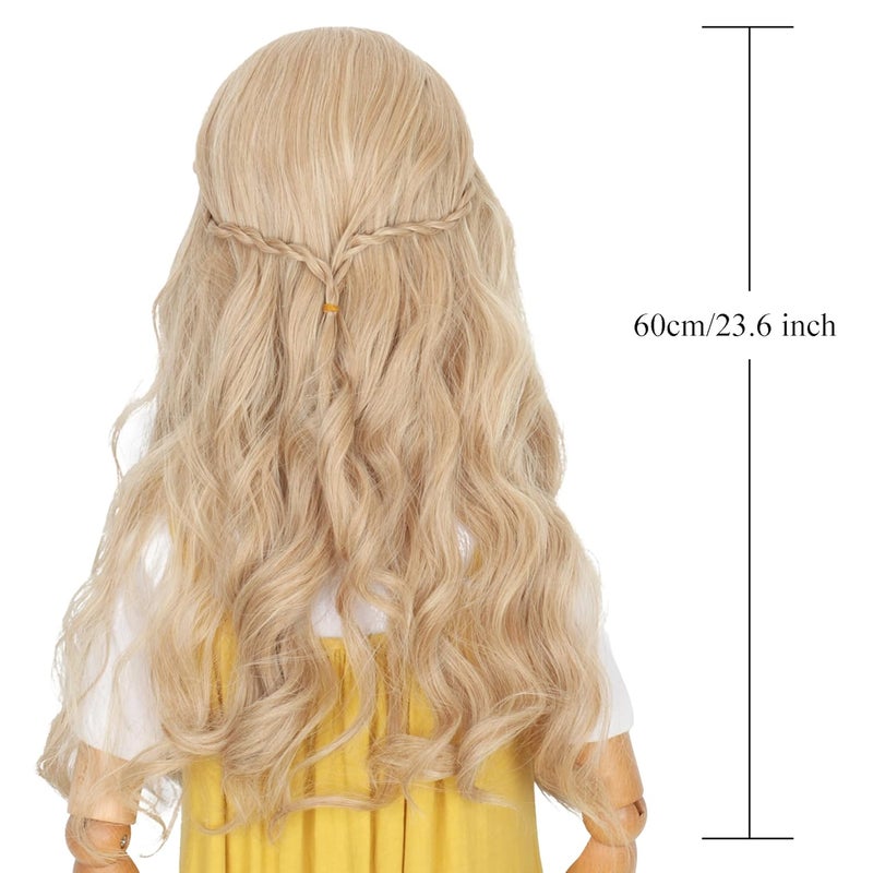 Yan Dream Long Wavy Blonde Hair Princess Halloween Costume Wig - Image 2