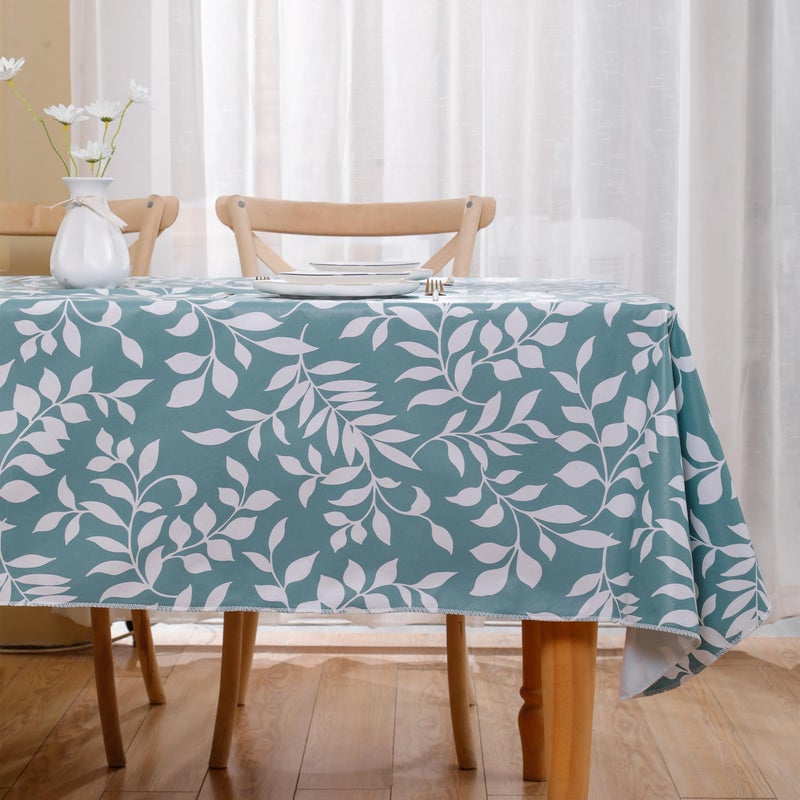 Walrus Heavy Duty Vinyl Tablecloth with Flannel Backing Waterproof Oil-Proof Plastic Table Cloth Stain-Resistant Wipeable Rectangle or Square Table Cover for Indoor and Outdoor (Branch, 60X102 Inch) - Image 2