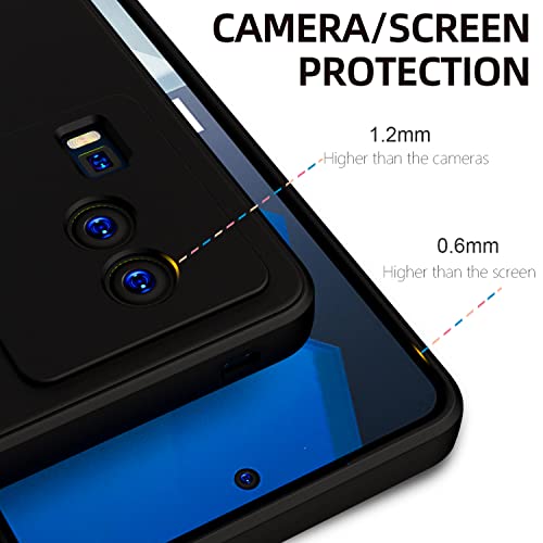 Kapa Matte Protective Lens Flexible Back Cover for IQOO Neo 7 / Neo 7 PRO (5G) | Slim Silicone with Soft Lining Shockproof Full Body Bumper Case (Black) - Image 2