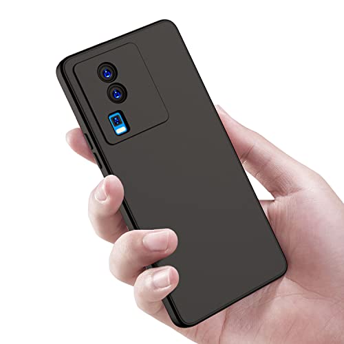Kapa Matte Protective Lens Flexible Back Cover for IQOO Neo 7 / Neo 7 PRO (5G) | Slim Silicone with Soft Lining Shockproof Full Body Bumper Case (Black) - Image 4