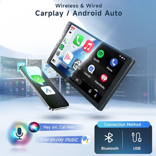 VECHTEL 4 Core+64G Android 15 Car Stereo for Toyota Camry 2006-2011 with Wireless Carplay Android Auto, 9 Inch Touch Screen Radio Support GPS/5GWiFi/Bluetooth/SWC+Backup Camera - Image 4