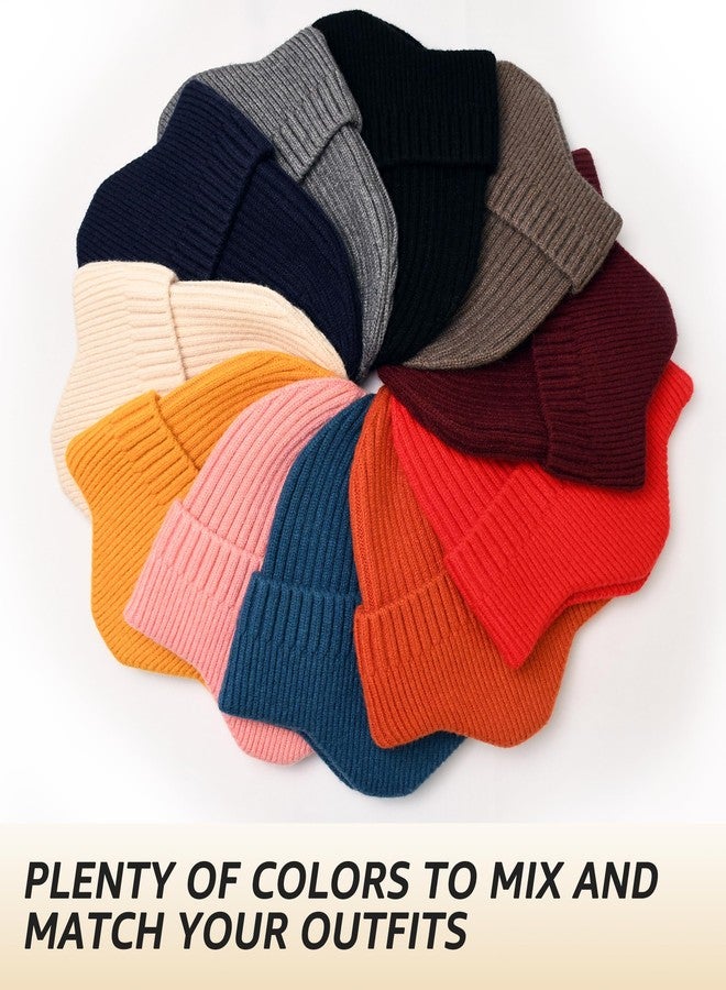 HiRui Knitted Beanie Hats Winter Hats Ear Covers for Men Women Kids Warm Slouchy (Black) - Image 3